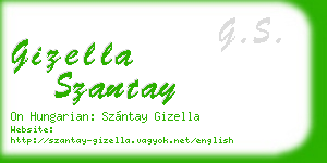 gizella szantay business card
